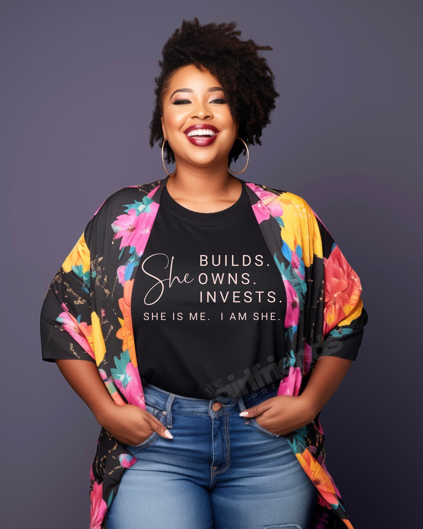 Builds. Owns. Invests. Tee – She Is Me. I Am She.