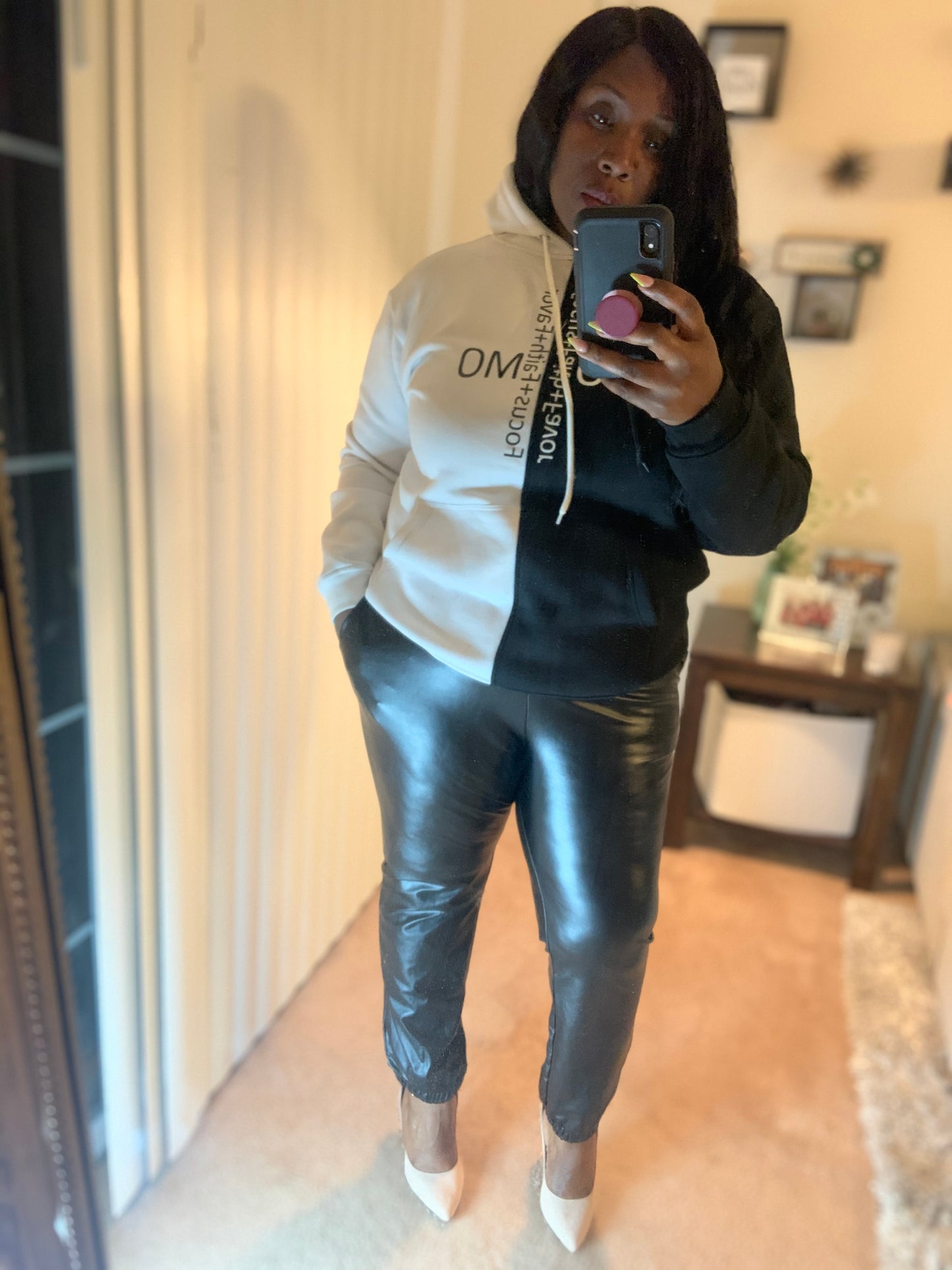 Focus Faith Favor Half & Half Hoodie